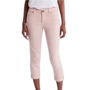 Kut from the Kloth jeans, Women’s Amy crop straight leg , pale pink, Size 2